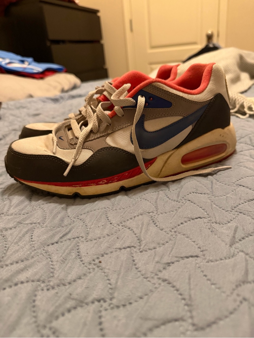 Women’s Nike Air Max  - Blue, Gray & Red Accents
